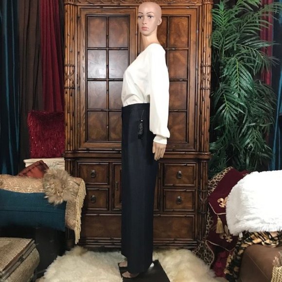 Kasper Carmel Silken Denim Contrast Stitch Pant - Picture 5 of 11